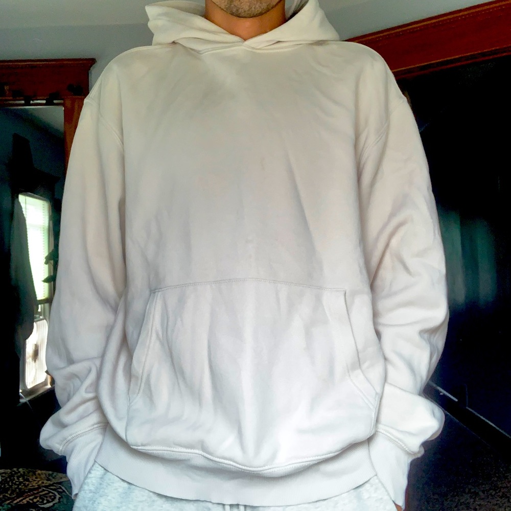 Old navy, large, cream pull over hoodie